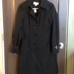 Black Michael Kors trench coat. Size Medium. Never worn